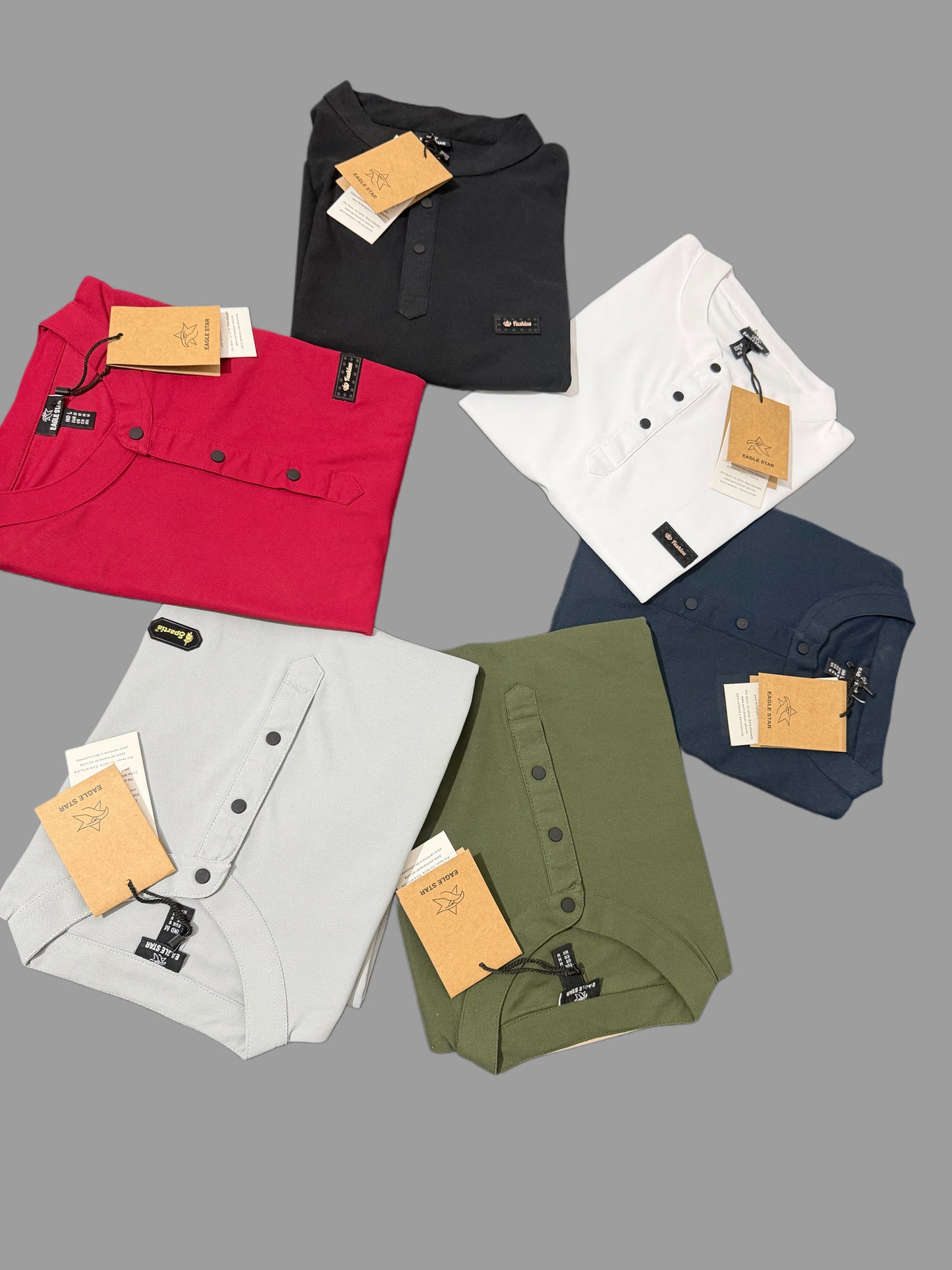 STAND COLLAR T-SHIRT