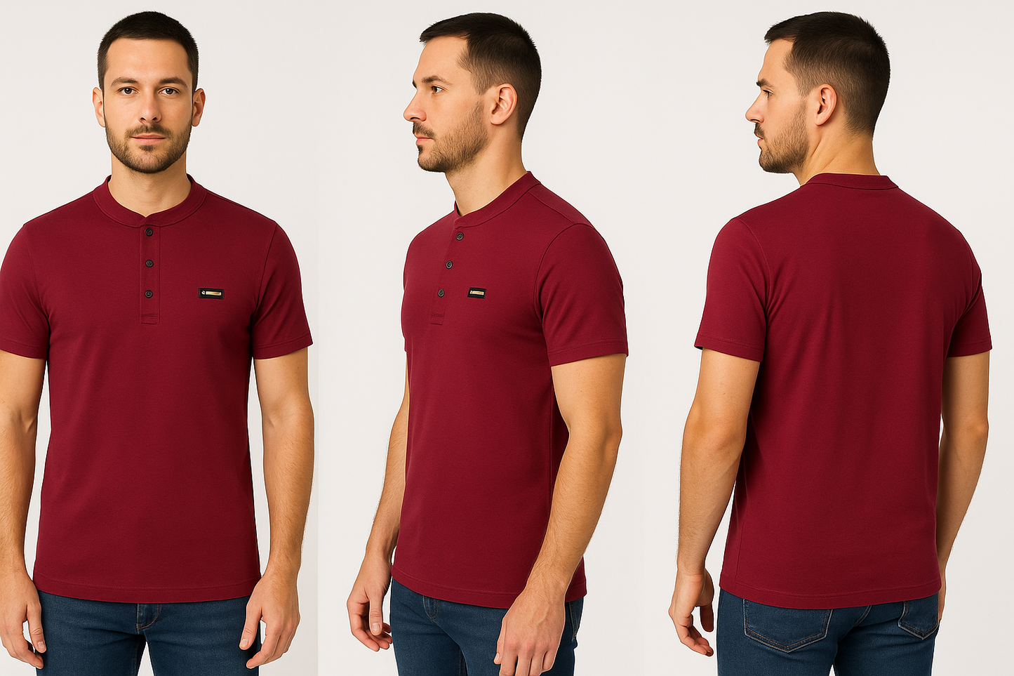 STAND COLLAR T-SHIRT