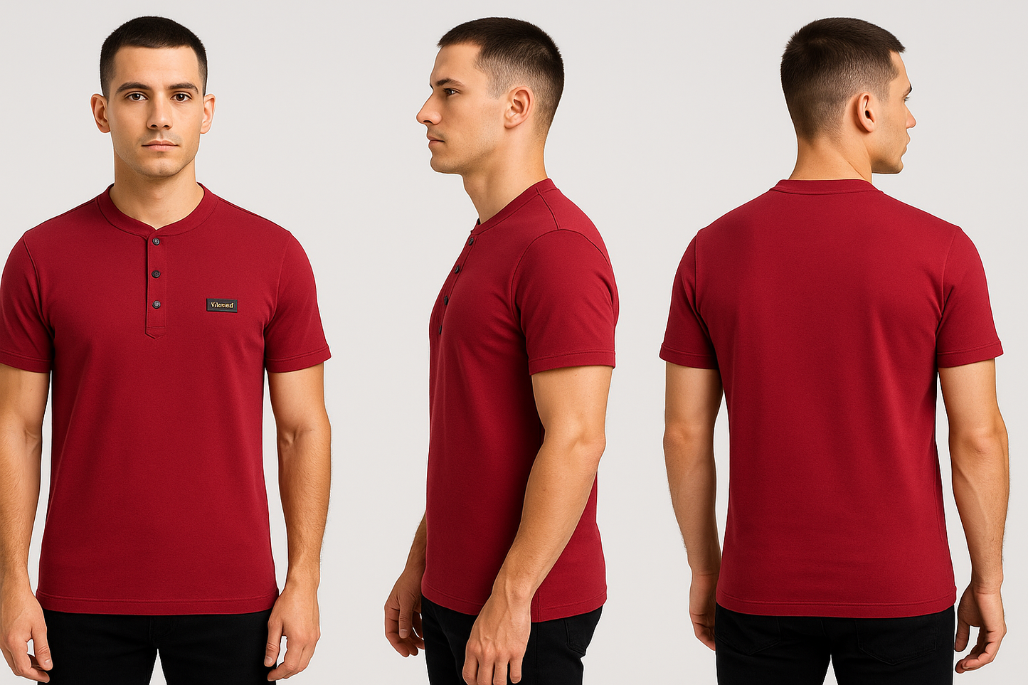 STAND COLLAR T-SHIRT