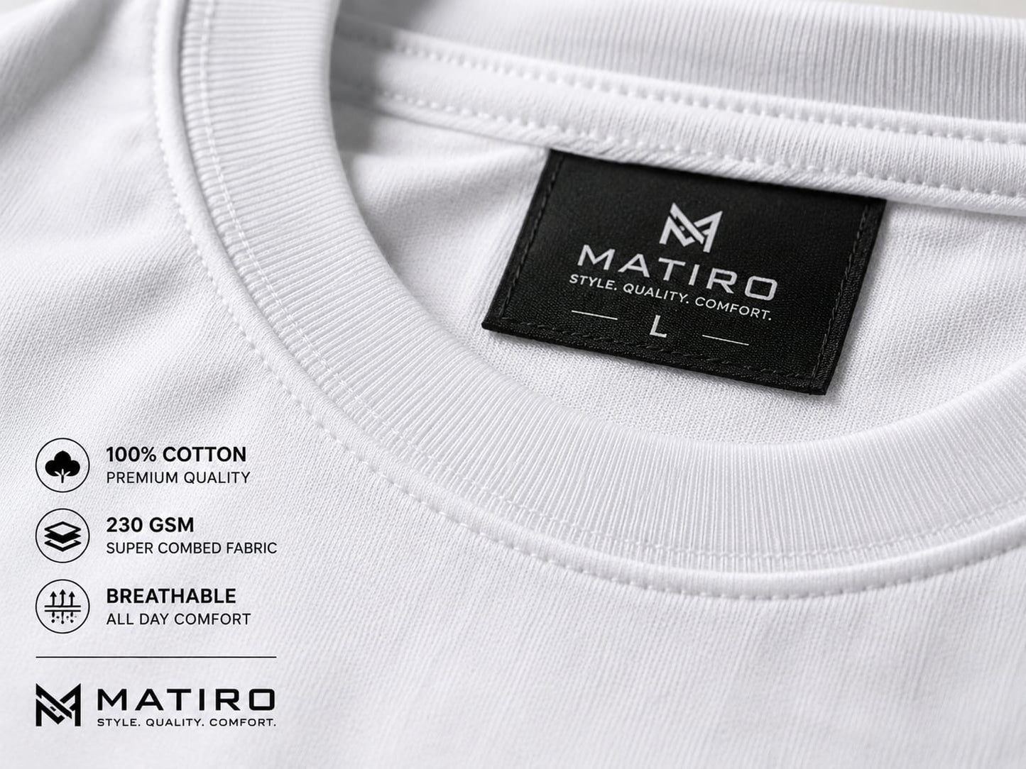 ROUND NECK COMBO TISHRT
