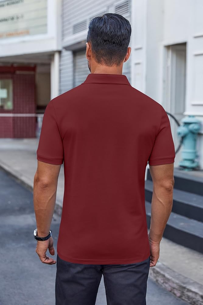 POLO NECK WRINKLE FREE T-SHIRT