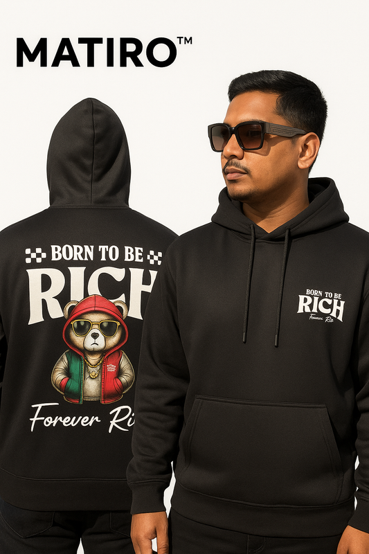 HOODIE BLACK BACK AND FRONT PRINT