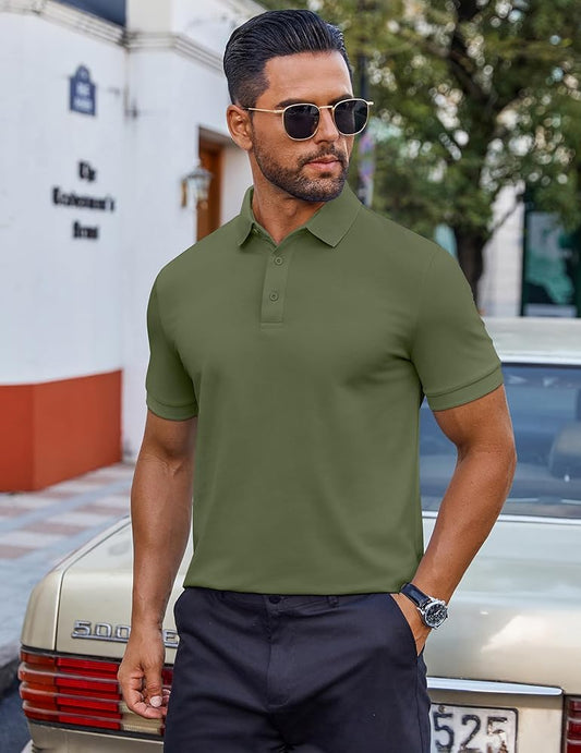 Wrinkle Free Polo T-Shirt