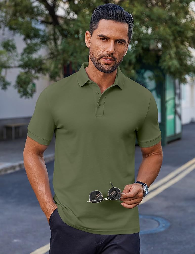 Wrinkle Free Polo T-Shirt