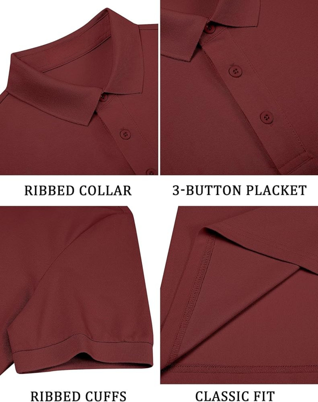 POLO NECK WRINKLE FREE T-SHIRT