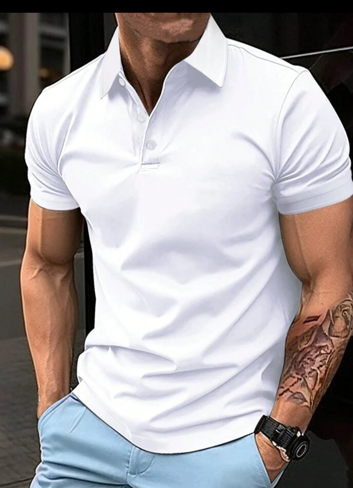 POLO WRINKLE FREE T-SHIRT WHITE COLOUR
