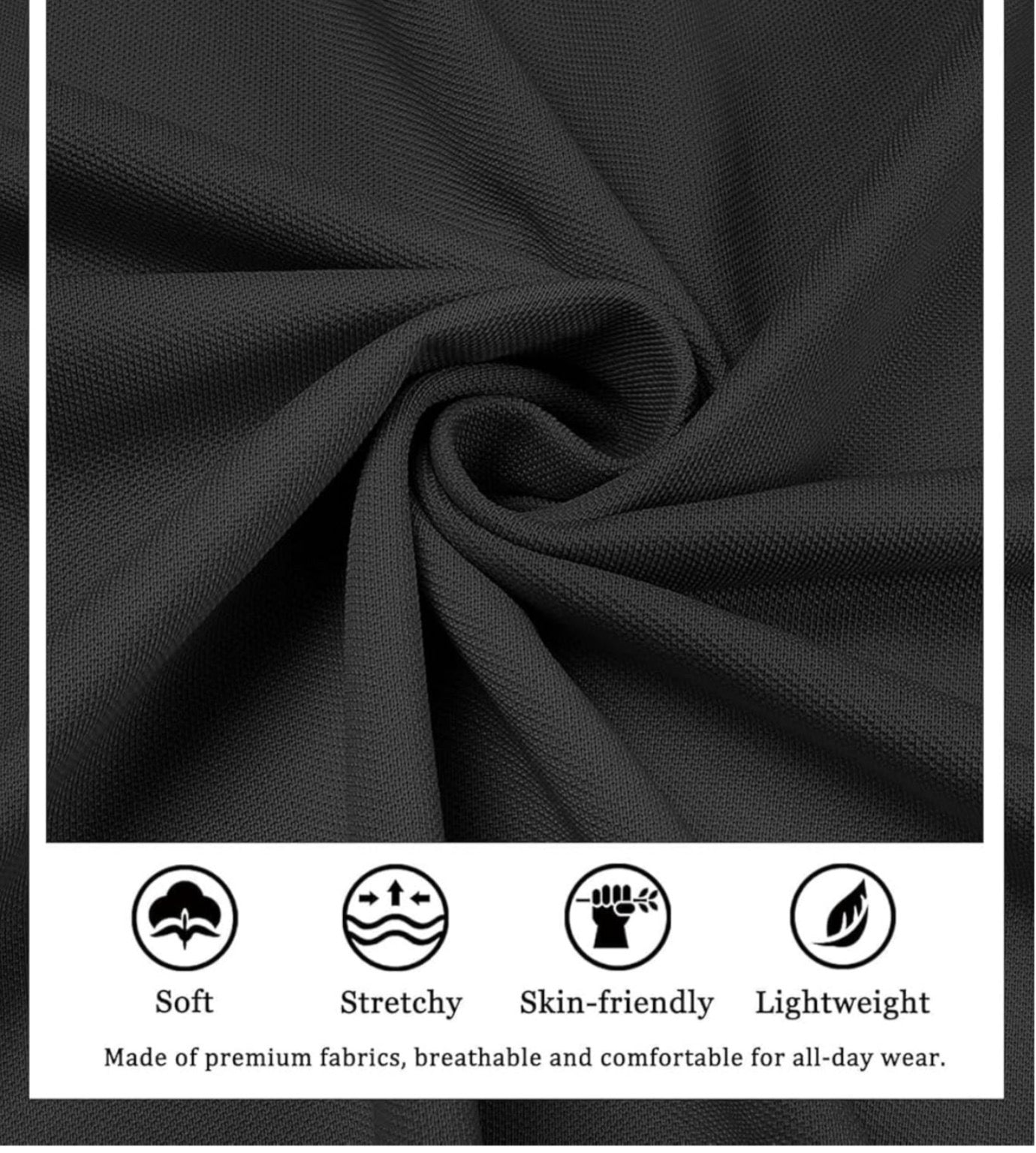 Wrinkle Free Black & White Combo T-Shirts