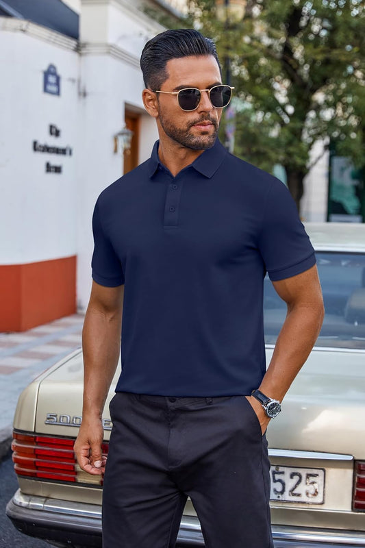 Wrinkle-Free Polo T-Shirt